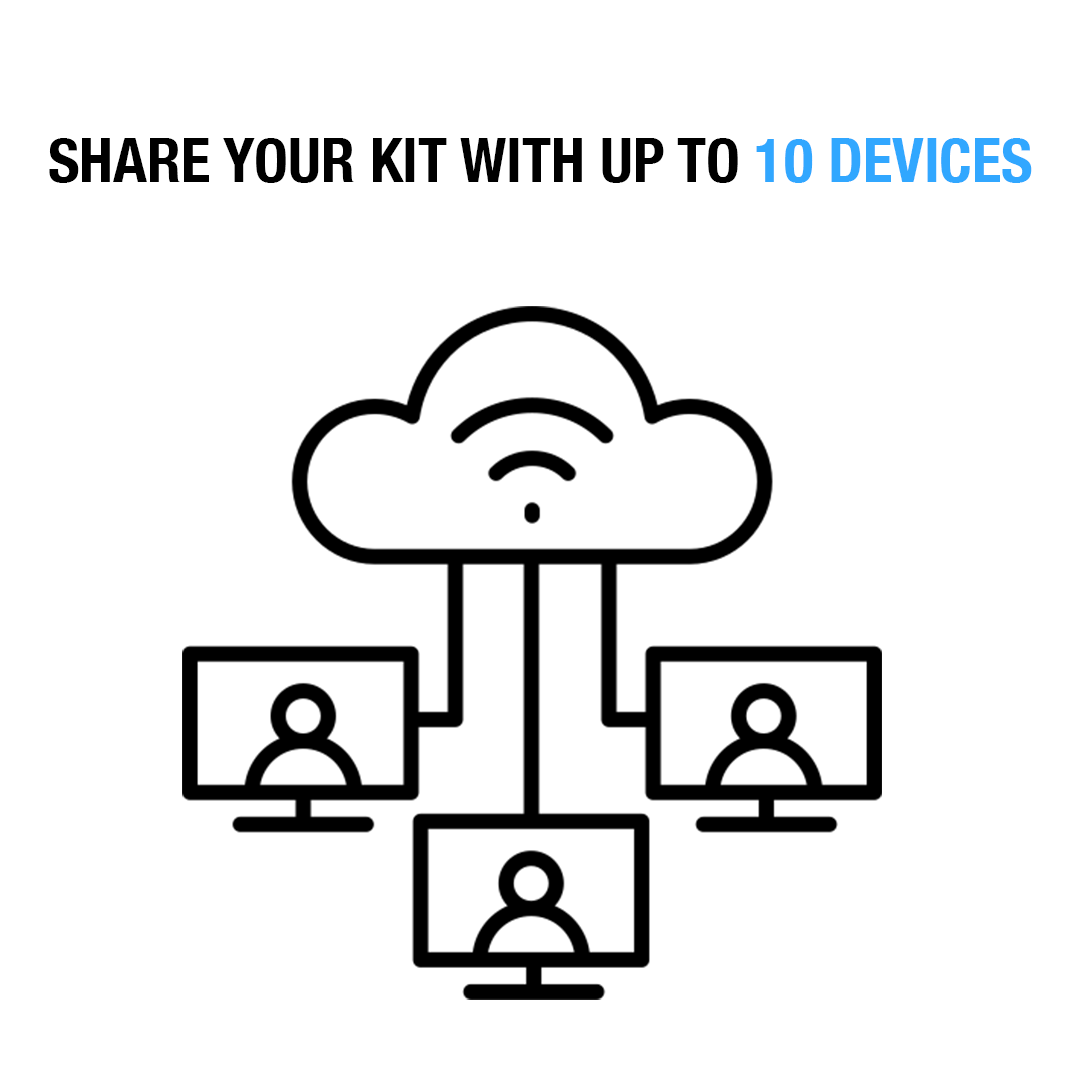 Sharing License | Share your KIT with up to 10 Devices